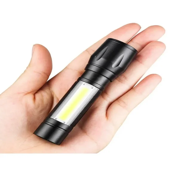 Finger Size Rechargeable Flashlight - Black