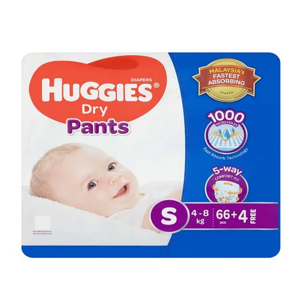 Huggies Dry Pants Small 70 pice (4-8 kg)