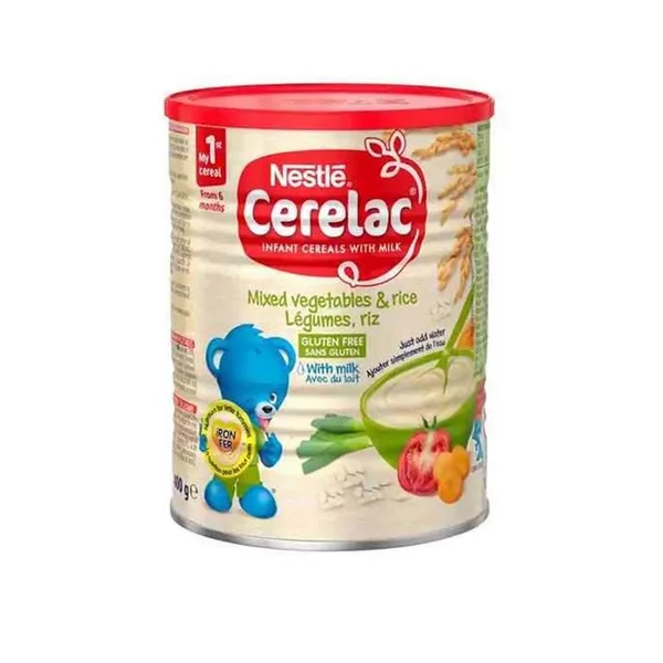 Nestle Cerelac Mixed Vegetables & Rice Legumes, Riz With Milk (From 6 Month) - 1kg