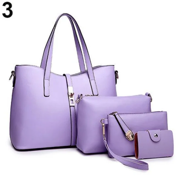 2021 Newest Fashion PU Leather high quality hand bags set ladies trendy cute girls handbags for women